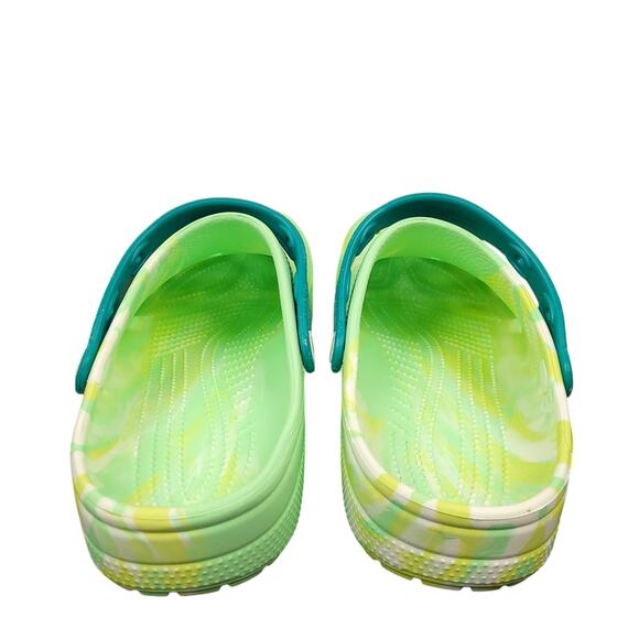 Crocs Men's Margaritaville Classic Clogs Sz 10 Women's 12 Green Yellow Tie Dye - Picture 11 of 14